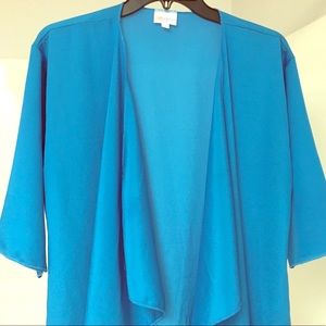 👙 LuLaRoe Solid Blue Shirley Kimono - Size S